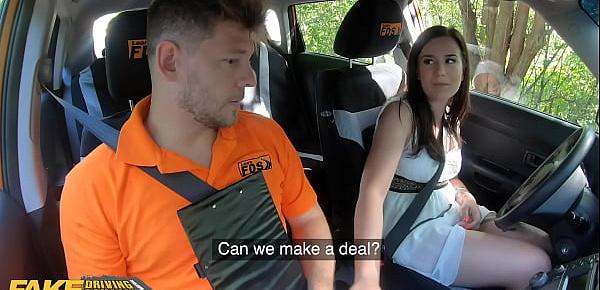  Fake Driving School Teen Learner Little Eliss Has Serious Blowjob Skills